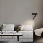 Minimalist Copper Wall Lamp With Rotatable Switch Wall Light Living Room Bedroom Eye Reading Lamp – side view
