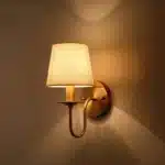 Modern Simple ‌Fabric Wall Lamp European Style Bedroom Bedside Sconce Living Room Hotel Study Office Corridor Lighting