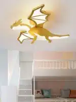 Modern Ceiling Chandelier Golden Dragon LED Lights Children Creative Bedroom Lamp Study Restaurant Room Decoration Ceiling
