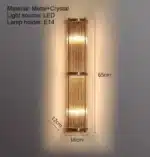 Chinese style minimalist creative glass crystal wall lamp for living room/bedroom/hallway/hotel lobby lighting