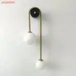 ASANZUO Glass Ball Lampshade Wall Lamp Gold Home Decor Living Room Bedroom Wall sconce Glass Lighting Luminaire