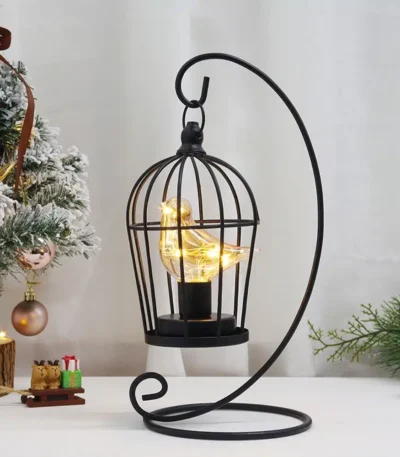 Vintage Birdcage Table Lamp Hanging Lantern Candlestick Metal Hollow Lanterns Tealight Hanging Lanterns Wedding Home Decor