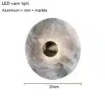 Bedroom Bedside Round Marble Wall Lamp Living Room Sofa Background Dector Hotel Corridor Entrance Cloakroom Led Lighting