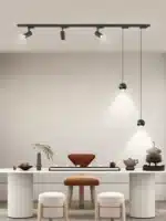 Kitchen Led Pendant Dining Room Chandeliers Lights Hallway Linear Magnetic Track Light DIY Dining Table Bar Table Lamp