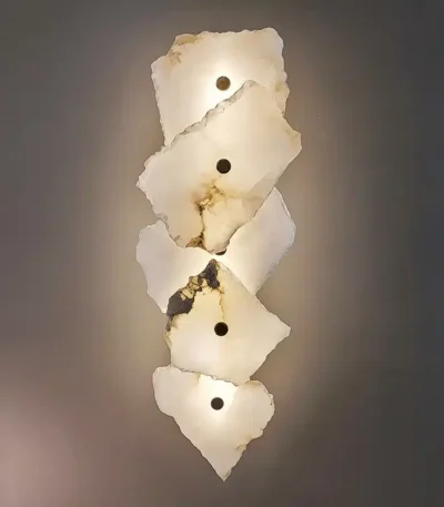 Natural Marble LED Wall Lamp Copper Luxury Novelty Lighting Sconce For Bedroom Living Dining Room Wall Decor Modern Art