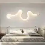 Modern wall lamp LED snake shaped decorative light in living room