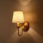 Modern Simple ‌Fabric Wall Lamp European Style Bedroom Bedside Sconce Living Room Hotel Study Office Corridor Lighting