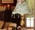 Retro table lamp shade with fringe beads and pearl tassel in European style