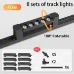 Led Track Light Ceiling Light 110V 220V Rail Lighting Lights 10W/20W Spotes to Ceiling Lighting for Home Kitchen Bedroom