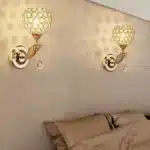 E14 Crystal Wall Lamp Modern Creative Bedside Wall Lights Sconce Wall Lighting Luminaire Home Living Room Bedroom Bathroom