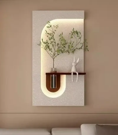 Entrance Decoration LED Wall Lamp Green Plant Corridor Hallway Modern Hanging Painting High-end Living Room Create Mural