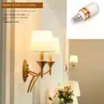 New American Wall Lamp Bedroom Bedside Wall Lamp Living Room Simple Country Wrought Iron Staircase Corridor Lamps – angled