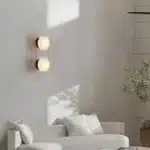 Luxury Spain natural Marble Round Wall Lamp Nordic Modern LED room Light living room Bedroom Passage corridor High-end