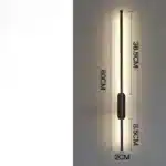 Modern Simple Linear Tube LED Wall Lamp Up Down Background Opposite Wall Light Bedside Foyer Corridor Gold Black LED Sconce