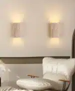 Three-dimensional Natural Stone Wall Lamp For Parlor Bedroom Stairs Corridor Indoor Art Deco Sconce 3000K – side view