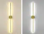 Modern Simple Linear Tube Led Wall Lamp Up Down Background Opposite Wall Light Bedside Foyer Corridor Gold Black LED Sconce