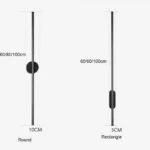 Modern Simple Linear Tube Led Wall Lamp Up Down Background Opposite Wall Light Bedside Foyer Corridor Gold Black LED Sconce