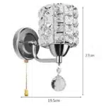 E14 Crystal Wall Lamp Modern Creative Bedside Wall Lights Sconce Wall Lighting Luminaire Home Living Room Bedroom Bathroom