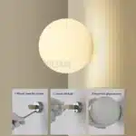 12cm 15cm 18cm Nordic Conceal Small Base Round Glass Wall Light for Bedroom Bedside Living Room Hallway Entrance Stair Wall