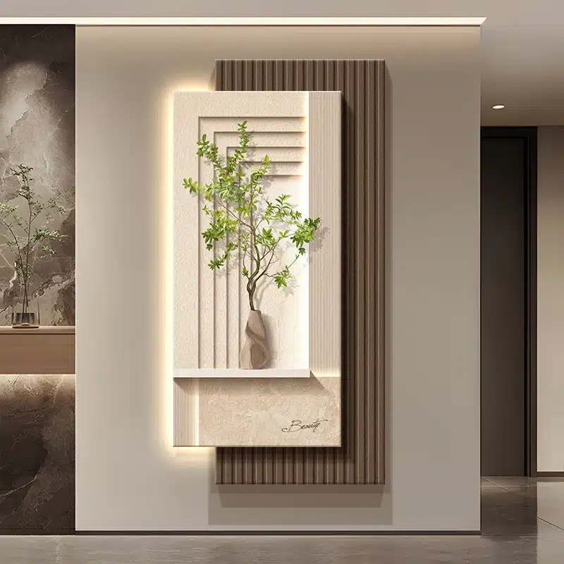 Luxury-Style 2025 New Model Entrance Hall Sensor-Light LED Wall Lamp, Entrance Corridor Passage Green Plant Wall Lamp, Painting