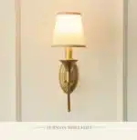 New American Wall Lamp Bedroom Bedside Wall Lamp Living Room Simple Country Wrought Iron Staircase Corridor Lamps – in a