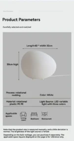 Modern table lamp with warm glow on bedside table