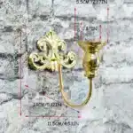 PEANDIM Wall Hanging Candlestick Wall Lamp Scented Candle Decoration Gold Black Candle Holder Home Bar Outdoor Candle