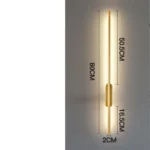Modern Simple Linear Tube LED Wall Lamp Up Down Background Opposite Wall Light Bedside Foyer Corridor Gold Black LED Sconce