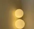 12cm 15cm 18cm Nordic Conceal Small Base Round Glass Wall Light for Bedroom Bedside Living Room Hallway Entrance Stair Wall