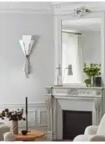 Modern Luxury Marble Wall Lamp Flower Shape Sconce Lamp Stainless Steel LED Wall Light For Bedroom Living Room Hotel Decor
