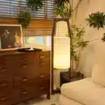 Design sense Japanese floor lamp retro homestay living room tea room hotel art wabi sabi style wooden art vertical lighting