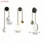 ASANZUO Glass Ball Lampshade Wall Lamp Gold Home Decor Living Room Bedroom Wall sconce Glass Lighting Luminaire – base detail