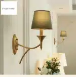 New American Wall Lamp Bedroom Bedside Wall Lamp Living Room Simple Country Wrought Iron Staircase Corridor Lamps – styled