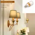 New American Wall Lamp Bedroom Bedside Wall Lamp Living Room Simple Country Wrought Iron Staircase Corridor Lamps – in a