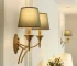 New American Wall Lamp Bedroom Bedside Wall Lamp Living Room Simple Country Wrought Iron Staircase Corridor Lamps