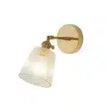 Modern Glass Wall Lamp Nordic Copper Transparent Lampshade Retro Bedroom Living Room Study wall decor