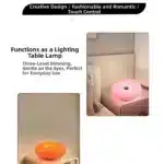 Tricolor Lighting Plastic Donut Wall Lamp Modern Energy Saving Touch Switch Lamp Dimmable USB Plug Desk Lamp Bedroom