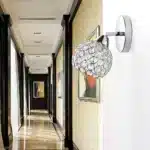 E14 Crystal Wall Lamp Modern Creative Bedside Wall Lights Sconce Wall Lighting Luminaire Home Living Room Bedroom Bathroom