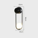 Tinlaibor Minimalist Wall Lamp Modern Designer Creative Study Living Room Bedroom Background CE Wall Light Bedhead – top view