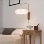 Japanese Style Silk Living Room Wall Lamp Modern and Simple Wire Controlled Switch Homestay Bedroom Bedside Wall Lamp – top