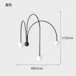 Nordic Designer Led Wall Lamp Modern Living Room Bedroom Glass Light Indoor Light Minimalist Home Decor Fixture Wall