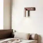 Wabi Sabi Wind Bedhead Wall Light Rotating Reading Bedroom Room Study Wind Belt Switch Retro Wall Spotlight Led Light