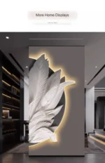 Family Entrance Feather Mural Lamp Modern Creative Living Room Background Wall Decoration LED Corridor Lighting Wall Lamp