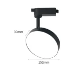 2 Wires Set LED Track Light AC220V-240V 12w 18W 24W Black Aluminum Track Lighting Rail Spot Led For Home Kitchen Clothing