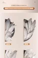 Family Entrance Feather Mural Lamp Modern Creative Living Room Background Wall Decoration LED Corridor Lighting Wall Lamp