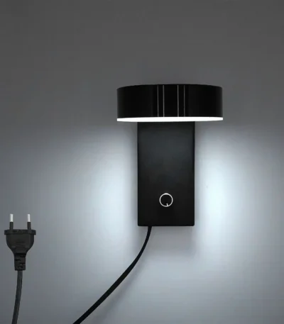 Nordic LED Indoor Wall Lamp 350 Degree Rotation Wall Sconce 5W With 150CM line Wall Light with Switch for Bedroom Study Hotel