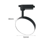 2 Wires Set LED Track Light AC220V-240V 12w 18W 24W Black Aluminum Track Lighting Rail Spot Led For Home Kitchen Clothing