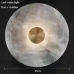 Bedroom Bedside Round Marble Wall Lamp Living Room Sofa Background Dector Hotel Corridor Entrance Cloakroom Led Lighting