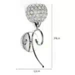 E14 Crystal Wall Lamp Modern Creative Bedside Wall Lights Sconce Wall Lighting Luminaire Home Living Room Bedroom Bathroom