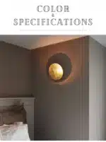 Italian Catellani&Smith Luna W foyer hallway living room bedroom circular gold foil wall lamp